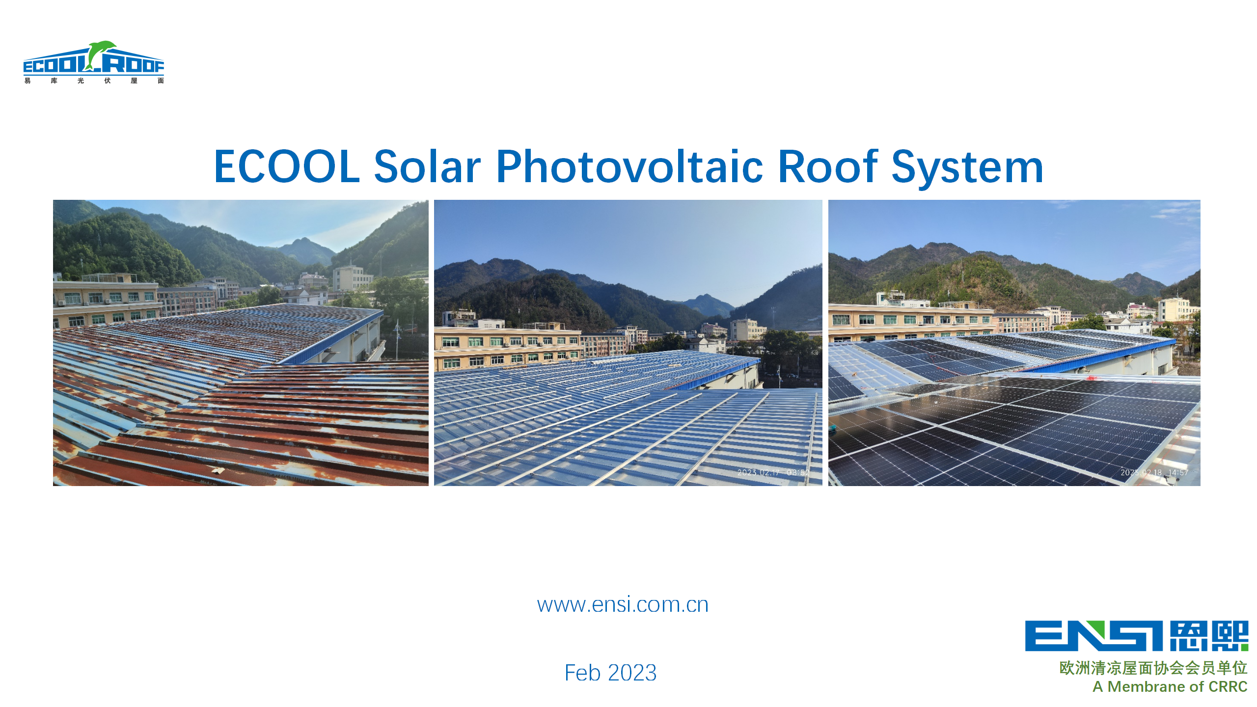 ECOOL Solar Photovoltaic Roof System finished！！！！！！